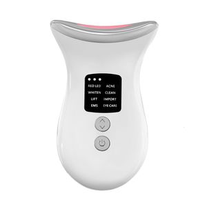 Dispositivi per la cura del viso EMS IPL Sollevamento del collo e rafforzamento del massaggiatore Dispositivo elettrico per la rimozione delle rughe a microcorrente 7 colori LED Pon Dispositivo per la bellezza del viso per donna 230628