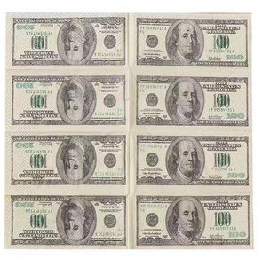 Ręczniki papierowe 10 arkusz Sto dolara Billar Pieniądze na serwetek Fl Drukuj 2 -stronne 100 rachunków Stack Copy Serwet