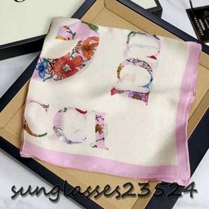 Silk Scarf Head Scarfs For Women Winter Luxurious Scarf High End Classic Letter pattern Designer shawl Scarves New Gift Easy to Soft Touch 70-90cm Pink edge