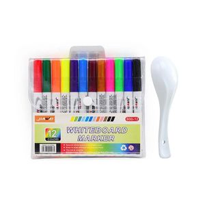 Penne multifunzione Penna per pittura ad acqua magica Pennarelli per lavagna Inchiostro galleggiante Doodle Montessori Materiale per l'educazione precoce Z0012 Dhneh