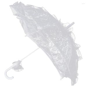 Paraplyer Bud Silk Spets Wedding Shooting Parasol