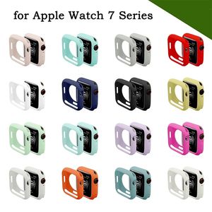 Coloful Soft TPU Protective Watch Case For iwatch 38mm 40mm 42mm 44mm 45mm 49mm Apple Watch Series 7/8/SE/6/5/4/3/2/1 Screen Protector Frame Bumper Case