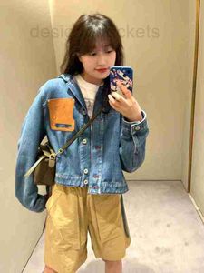 Women's Jackets Designer High end European 2023 Summer New Fashionable and Handsome Style Single breasted Denim Hooded Coat RFHH