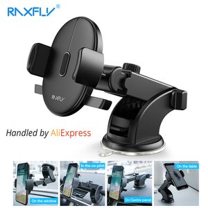 RAXFLY Suporte de telefone para carro para montagem em pára-brisa para telefone no carro para Samsung S9 360 rotação suporte para carro para suporte de suporte para telefone iPhone