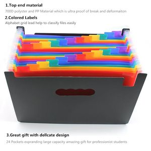 Folders File Folder Pockets for Document Bag Organizer Holder Desk Paper School Office Stationery A4 Expanding Accessories Products
