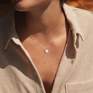 JUJIE Hafıza Kolye Kadınlar Trendy Minimalist Jewerly Için Gerçek 316L Paslanmaz Çelik