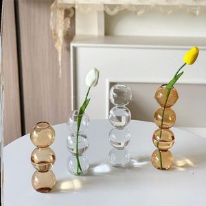Vaser blommor vas för heminredning glasblommor arrangemang bord prydnader bordsskiva nordiska