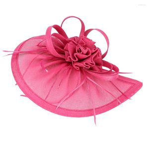 Bandanas Mesh Top Hat Wedding Tops pannband Fascinator Hattar Kvinnor Huvudstycke Bride Black Prom Dress Headbonad Tea Party Veil