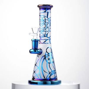 Mini Shisha Rainbow Color Oil Dab Rig Shower Head Perc Penetrator Glass Bong Cartoon Style 14mm Connection Pipe With Bowl