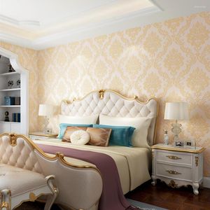 Обои Q QIHANG Современные минималистичные 3D рельефные дамасские обои для спальни, гостиной, флизелиновые обои 0,53 м 10 м 5,3 м2