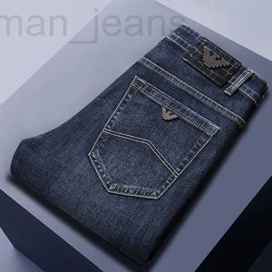 Мужские джинсы дизайнер 2022 весна новые мужские брендовые джинсовые брюки свободные прямые трубки досуг сеть эластичная молодежная средняя талия 17S7