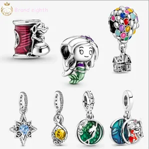 Für Pandora Charms Sterling Silber Perlen Armband Fisch Mädchen Anime Erizo Niedliche Charms Ciondoli DIY