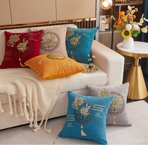 Blomma kudde täcker gula blommor polyester kast kudde fodral bil soffa dekorativ kuddlip heminredning