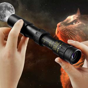 Teleskop Dürbünleri 10-300X Zoom HD Portab Güçlü Dürbünler Uzun Menzilli Profesyonel Tescope Monocular Spyglass Avcılık için Düşük Gece Görüşü HKD230627