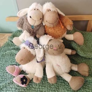 Dolması Peluş Hayvanlar 35 cm Kafa Çiçek Koyun Peluş Oyuncaklar Kawaii Kuzu Dolması Hayvan Bebekler Doğum Günü Hediyeleri Oyuncak Çocuklar Için Ücretsiz Kargo ile Toptan J230628