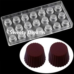 Baking Moulds Cake Cup Shape Polycarbonate Chocolate Mold Belgium Cake Sweets Baking Candy Mould BonBon Confectionery Tool Bakeware 230627