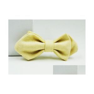 Costume Accessories Kids Girl Boy Cotton Canvas Pre Tied 2 Layers Bow Ties Children Teenage Necktie For Formal Events Fancy Dress Pa Dh3Vw