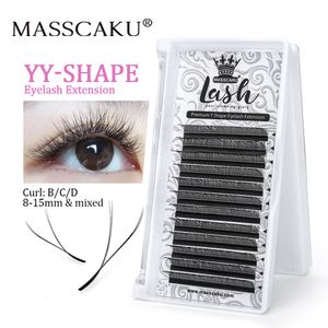 False Eyelashes Selling Masscaku YY Shape Eyelash Extensions Premade Volume Fans Natural Soft Lashes W Style Comfortable 230627