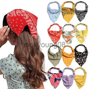 Bandanas Multiple Styles Bandana för Women Triangle Headscarf Soft Elastic Hair Band Böhmen Floral Print Scarf Hair Accessories Headwear X0628