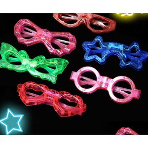 Altri articoli per feste per eventi Kidzlit Led Shades Occhiali da sole luminosi per Ocns festivi - Mti Shapes Compleanni ideali Christmas Drop Deli Dhsrf