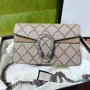 Mini Lüks tote çanta yılan Tasarımcı Omuz Bayan Crossbody messenger satchel çanta debriyaj erkek spor salonu metal gümüş zincir küçük kare çanta kanvas tote