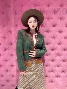 Women's Jackets designer 2023 Summer New Contrast Single breasted Design for a Slender Woolen Coat WP5K