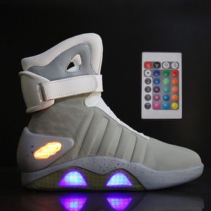 Kleidschuhe UncleJerry Männer Stiefel Zurück in die Zukunft Erwachsene USB-Lade-LED mit Fernbedienung für und Frauen Party Mag 230628