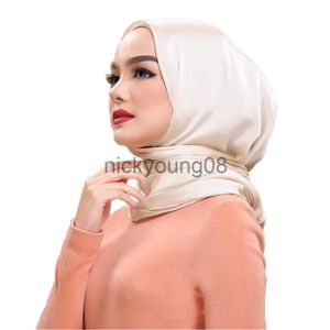 Bandanas 90*90 cm Kerchief Silk Satin Hijab Scarf For Women Solid Color Handkakor Hår halsdukar Square Shawls and Wraps Head Scarves Lady X0628