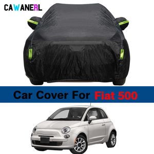 Covers Full Car Outdoor Auto Sun Shade AntiUV Snow Rain Protection Waterproof Cover Dustproof For Fiat 500HKD230628