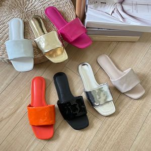 Frauen Rutschen Hausschuhe Mode Designer Weiche Leder Sandalen Hohe Qualität Outdoor Strand Slipper Slide Frau