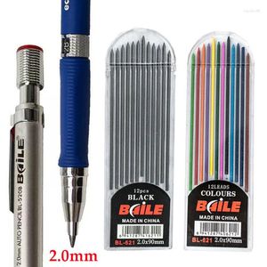 2.0mm Mechanical Pencil 2B Automatic Drawing Special Design Black/Color Refills Office School Writing Art Supplies