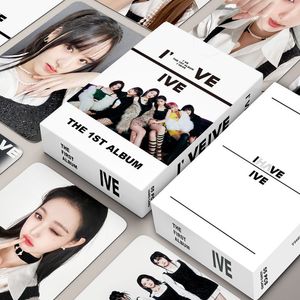 Adhesive Stickers 55 sheets set IVE THE 1ST ALBUM LOMO card po album girl group eleven fan collection gift printing postcard 230626