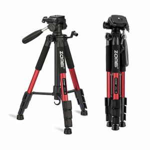 Aluminum Compact Light Weight Travel Portable Tripod for DSLR Camera Red