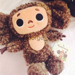 Animais de pelúcia fofo cheburashka brinquedo de pelúcia olhos grandes macaco com roupas boneca macia rússia anime bebê crianças dormir apaziguar brinquedos de boneca para crianças j230628