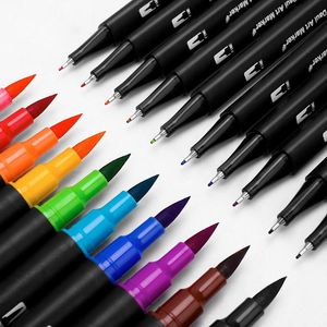 Markers 100 Colors Dual Tip Brush Pens Felt Tip Pen Art Marker Fine Liner Brush Drawing Art Painting Watercolor Pen for Coloring Manga