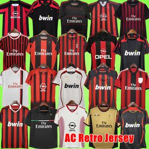 1988 AC Retro Soccer Jerseys milans 1990 1996 2000 2006 2009 2010 2012 MILAN camisa de futebol Gullit milans Van Basten KAKA Inzaghi RONALDINHO Vintage Classics jerseys