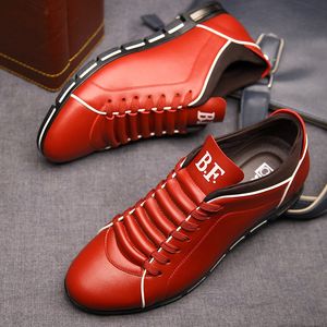 Туфли 2023Casual Solid Leather Shoe Business Sport Flat Round Toe Light Breathable British shoes dress men 230628