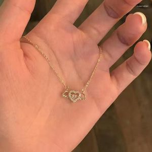 Anhänger Halsketten glänzende Strasssteine für Frau Minimalistische koreanische Schmuckmädchen -Nackenkette 2023 Cupid Arrow Liebe Choker