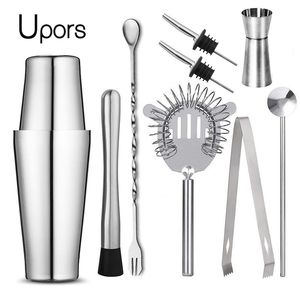 Wine Glasses UPORS Boston Shaker Professional Stainless Steel Bartender Cup Cocktail Mixer Martini Bar Set 230627