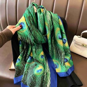 Bandanas luksusowa marka 2023 jedwabne szalik kobiety duże szale Paszmina hidżab faulard echarpe design lady plażowy ukradł szaliki x0628