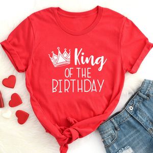 Женская футболка King Of The Birthday Shirt Funny Party женские футболки, подаренные ей в подарок Summer Limited Edition 100 хлопковых футболок 230628