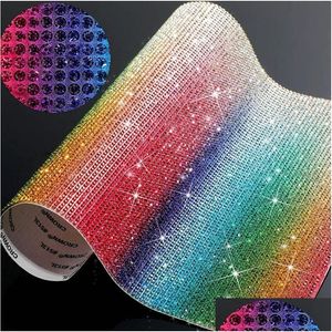 Folhas de adesivos de strass para decoração de festa - Gemas autoadesivas para artesanato DIY Telefone Decoração de carro Embalagem de presente Rai Dhi3I