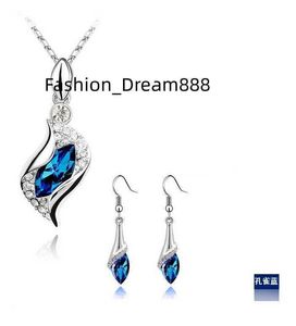 Summer 2023 Dropshipping Crystal Wedding Wholesale Fashion Women Jewelry Earrings Necklaces Jewelry Sets