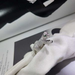 Designer charm GTM.s925 sterling silver Carter full diamond leopard ring versatile and exaggerated exquisite personalized for womens temperament