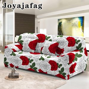 Chair Covers Stretch Dust-proof Sofa Cover Elegant Rose Flowers Design Couch Covers 1234 Seater Washable Slipcovers For Living Room Decor 230627