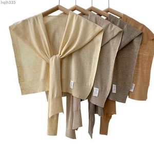 Autumn and Winter Thin Knitted Shawl Women's Ethnic Style Sweetheart with Fake Collar and Shoulder Protection, Wool Scarf and Cape Fashion