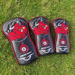 Other Golf Products GOLF HEADCOVER Power Bull High Quality PU Leather AS Designed Driver Wood UT Club Covers 230628