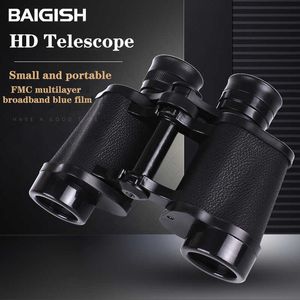 Telescope Binoculars BAIGISH Powerful Binoculars 8x30 Professional Military BAK4-Prism Low light night vision Binoculars For Hunting Travel Camping HKD230627