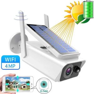 4MP Wireless Outdoor Camera Wifi Telecamere di sicurezza Videosorveglianza Smart Home Ip Cctv Pannello solare nascosto Protezione di sopravvivenza L230619