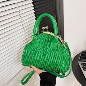 Borse da sera Borsa a tracolla di marca superiore Borsa a tracolla con clip a conchiglia da donna Borsa a tracolla firmata da caffè nero argento argento verde oro verde 230627